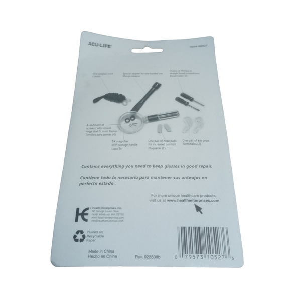 Acu-Life Deluxe Eyeglass Repair Kit Easily Repair Eyeglasses On Your Own SEALED - Picture 2 of 2